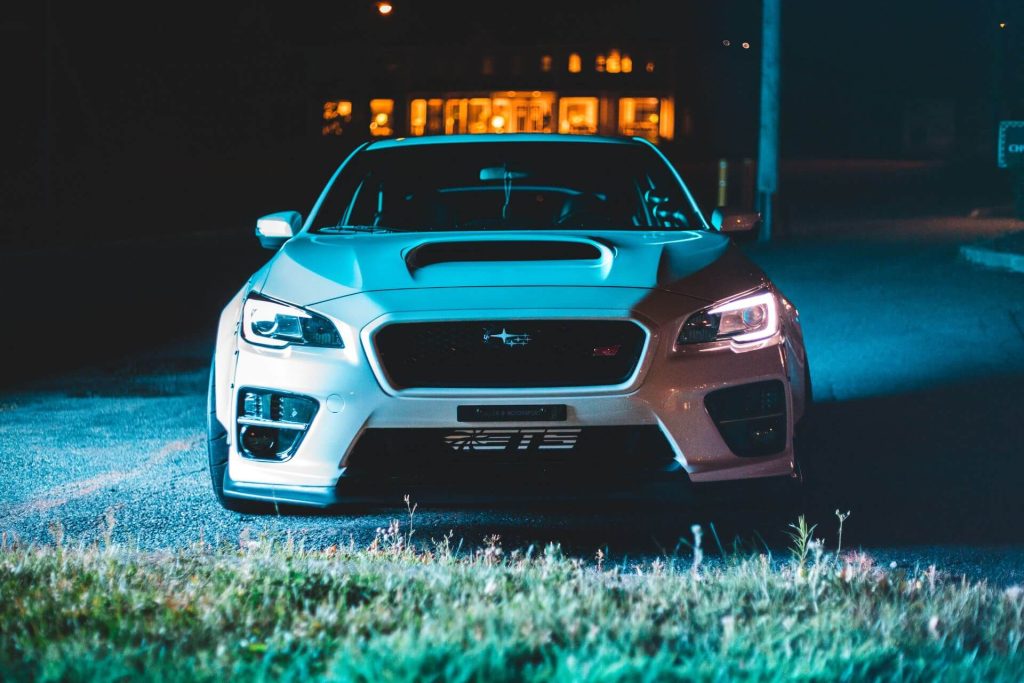remaps bournemouth 7 subaru sports car at night
